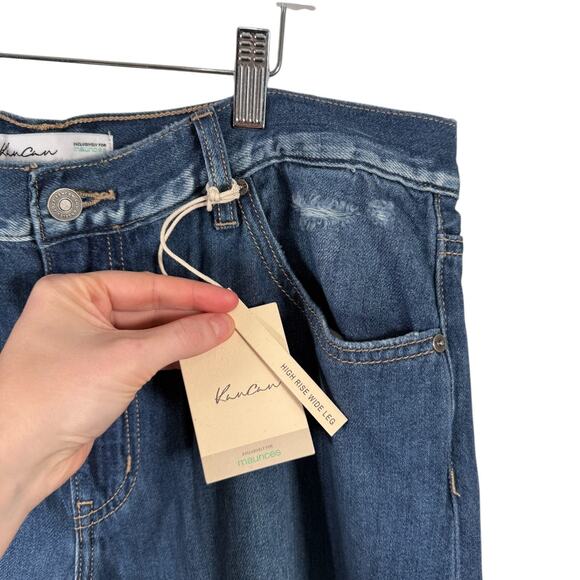 KanCan Maurices Dark Drape Ripped High Rise Wide Leg Jeans Boho NEW Womens 31 - Picture 3 of 8